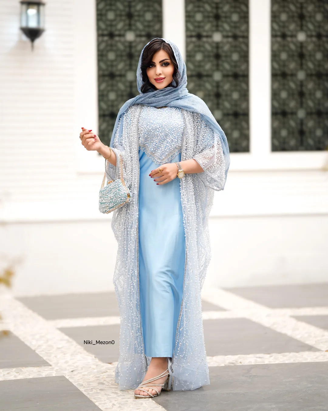 عبا vip آبی جلو باز